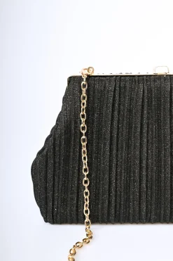 Pochette in plissé lamé