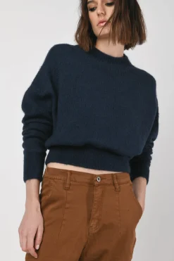 Pull crop misto lana mohair