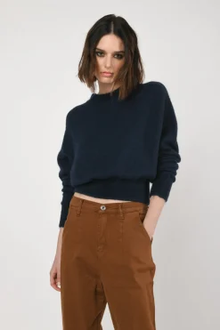 Pull crop misto lana mohair