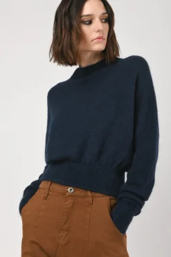 Pull crop misto lana mohair