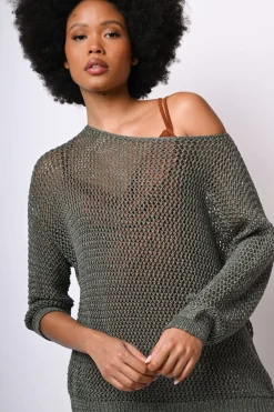 Pull in lurex crochet
