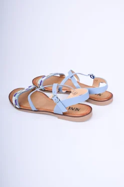 Sandali flat con perline decorative