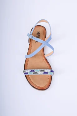 Sandali flat con perline decorative
