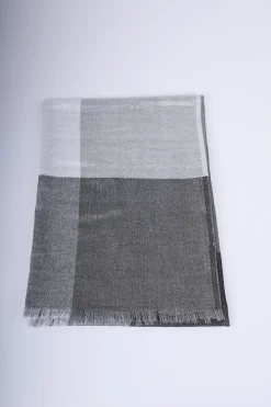 Sciarpa a quadri in maglia lurex