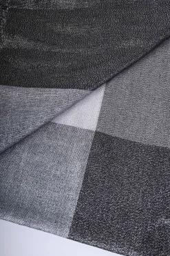 Sciarpa a quadri in maglia lurex