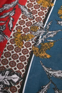 Sciarpa a stampa patchwork floreale