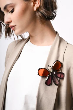 Spilla Libellula in pietre oversize