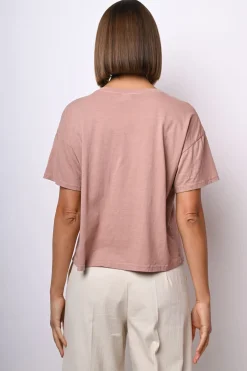 T shirt con fiocchi in strass