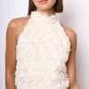 Top allamericana con rose 3D