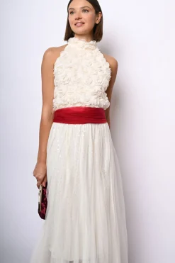 Top allamericana con rose 3D