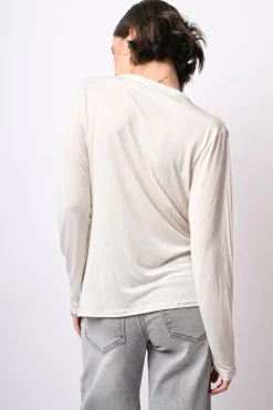 Top con scollo a cratere in lyocell