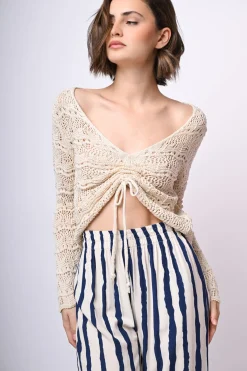 Top crochet con coulisse