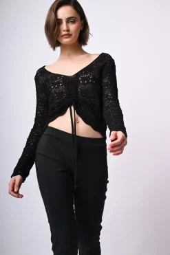 Top crochet con coulisse