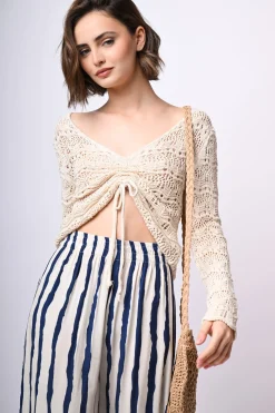 Top crochet con coulisse