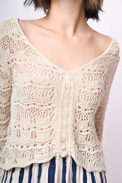 Top crochet con coulisse