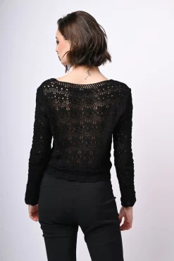 Top crochet con coulisse