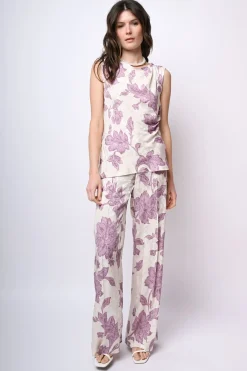 Top in jacquard floreale