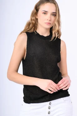 Top in maglia lurex