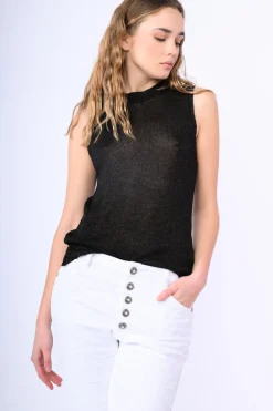 Top in maglia lurex