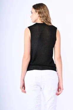 Top in maglia lurex