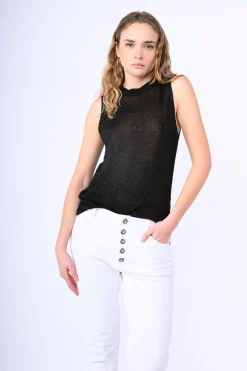 Top in maglia lurex