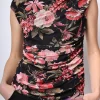 Top in tulle a stampa floreale
