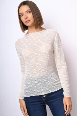 Top in tulle floreale