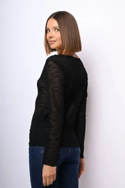 Top in tulle floreale