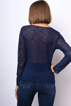 Top in tulle floreale