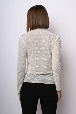 Top in tulle floreale