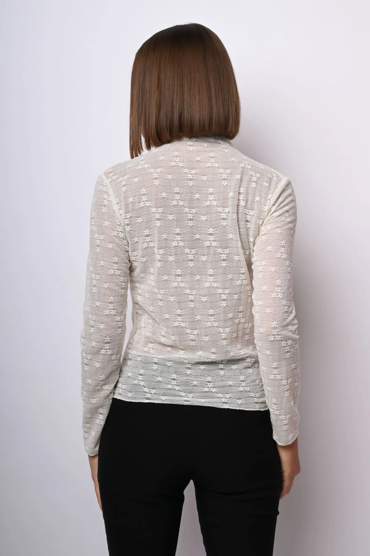Top in tulle floreale