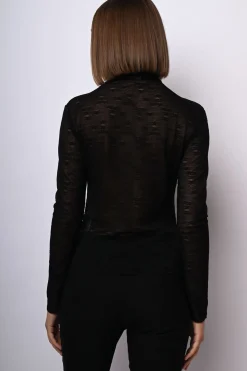 Top in tulle floreale