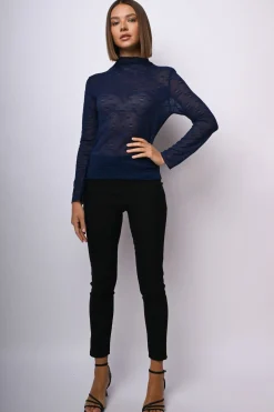 Top in tulle floreale