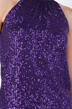 Top paillettes canottiera
