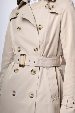 Trench doppiopetto con cintura