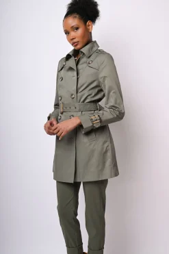 Trench doppiopetto con cintura