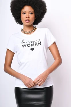 T-shirt Be Your Woman in cotone