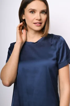 T-shirt in raso di viscosa