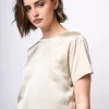 T-shirt in raso di viscosa