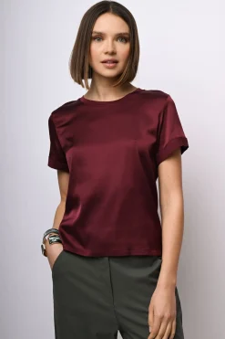 T-shirt in raso di viscosa