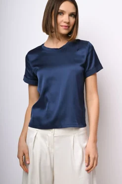 T-shirt in raso di viscosa