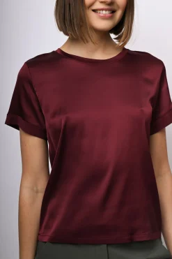 T-shirt in raso di viscosa