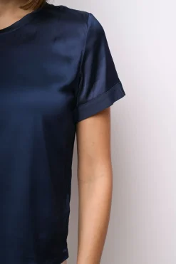 T-shirt in raso di viscosa