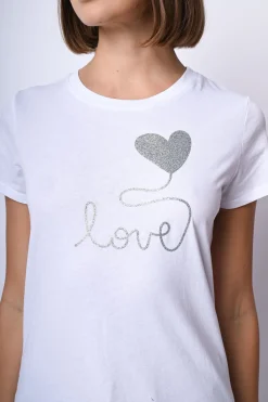 T-shirt Love in cotone