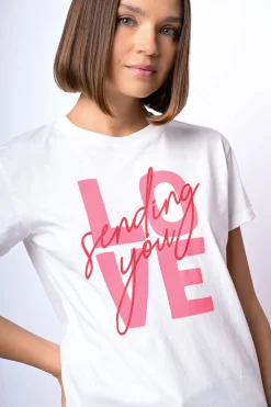 T-shirt Sending You Love in cotone