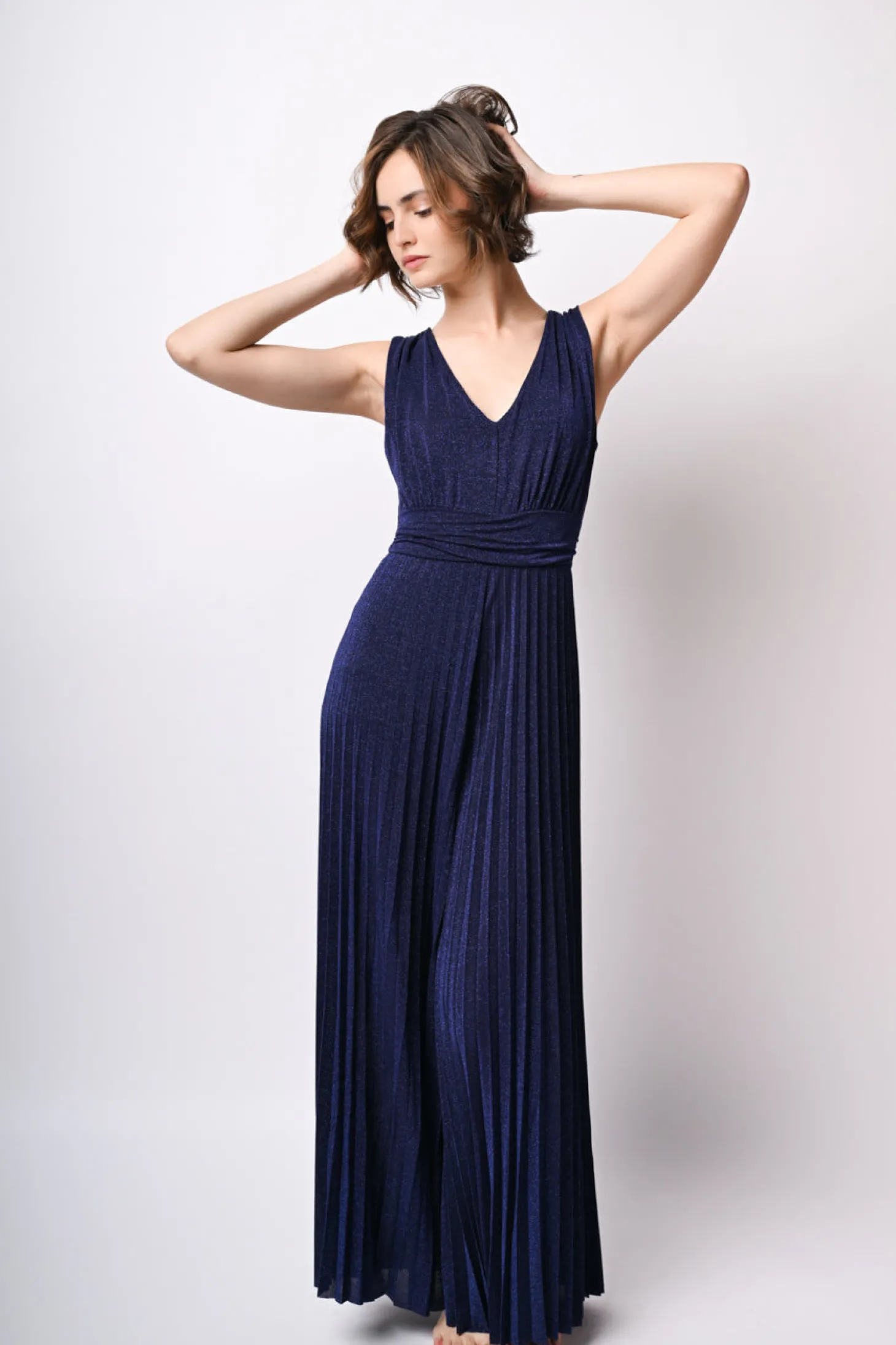 Tuta plissé in lurex