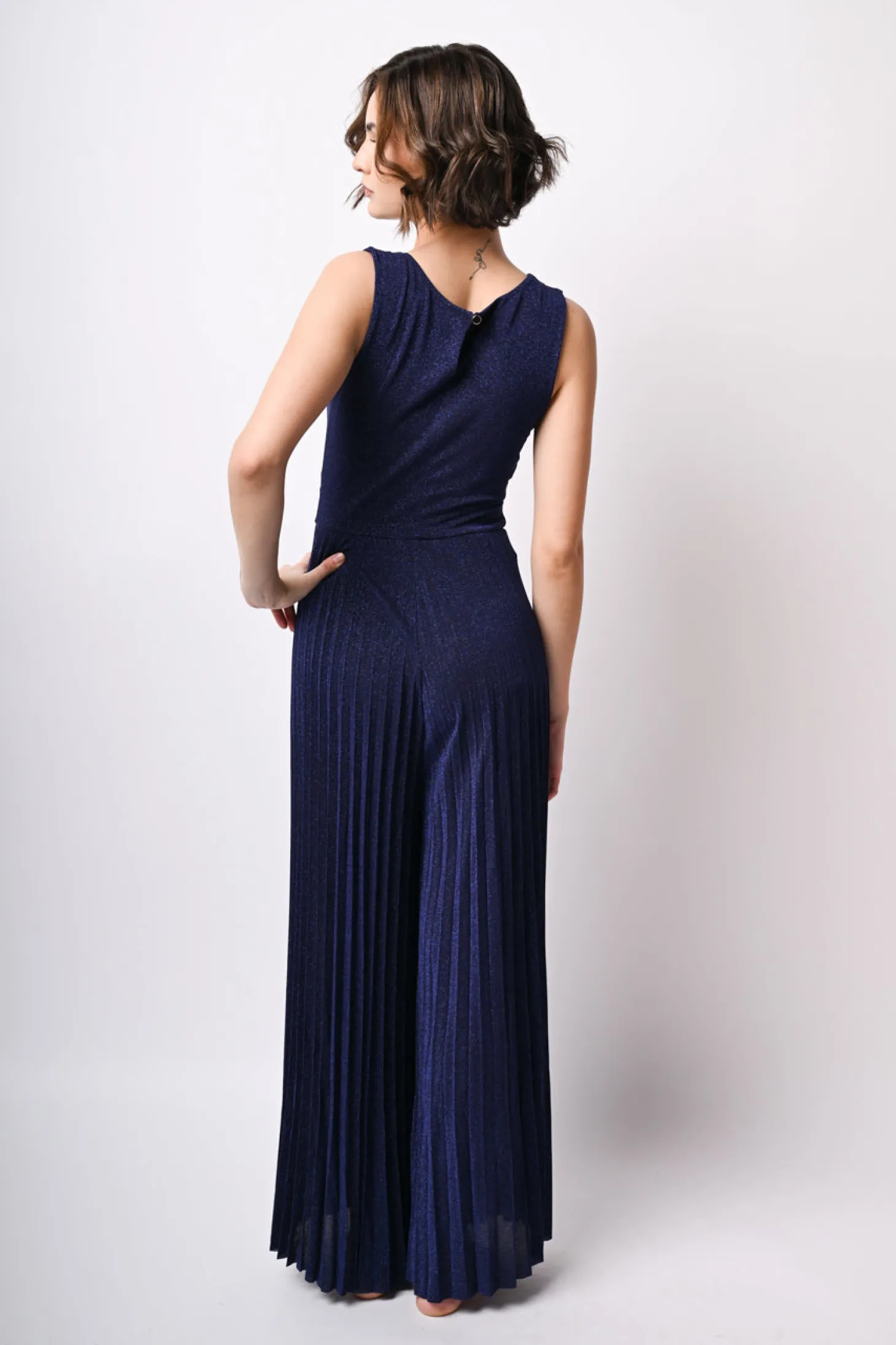 Tuta plissé in lurex