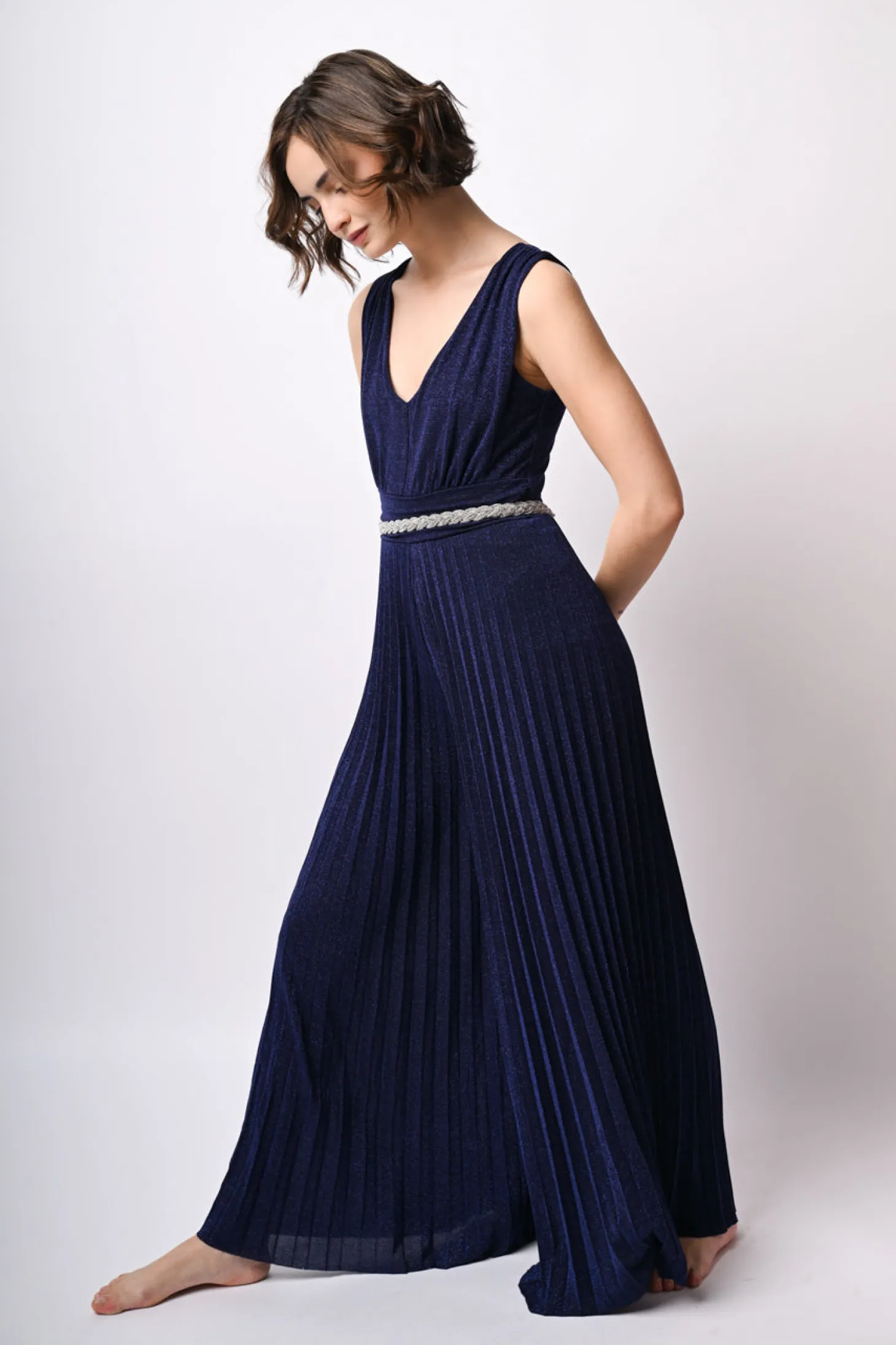 Tuta plissé in lurex